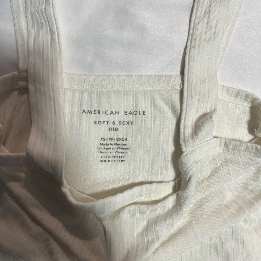 American Eagle Soft and Sexy White Tank Top - Picture 3 of 4